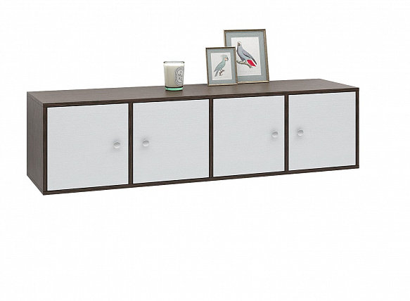 Полка Прайм-41-2 - венге / белый