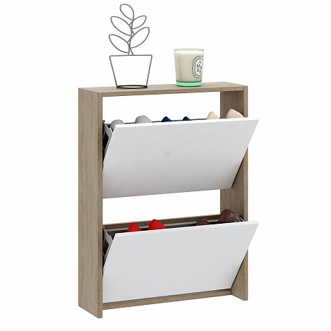 Обувница Витто-20 - дуб сонома / белый