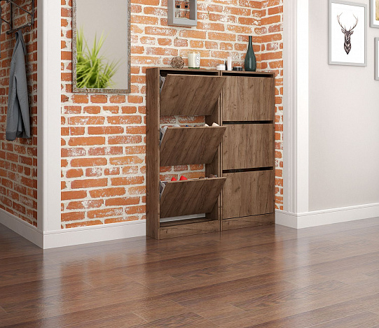 Обувница Уно-54У узкая  - дуб крафт табак