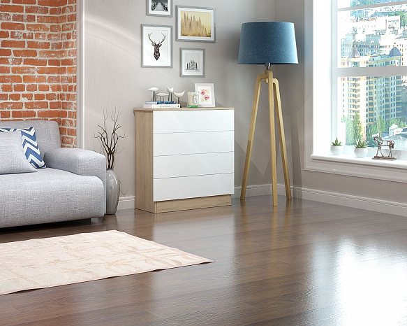 Комод Уно-26 - дуб сонома / белый