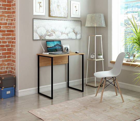 Стол письменный Уно-110 - дуб крафт золотой