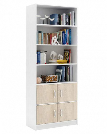 Стеллаж в комплекте Либерти-52 - белый / дуб сонома