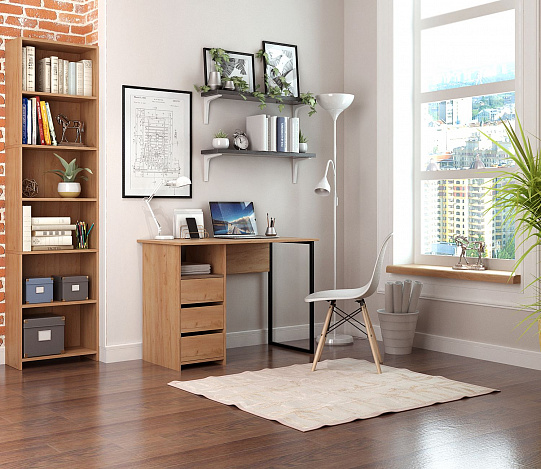 Стол письменный Витто-35 - дуб крафт золотой