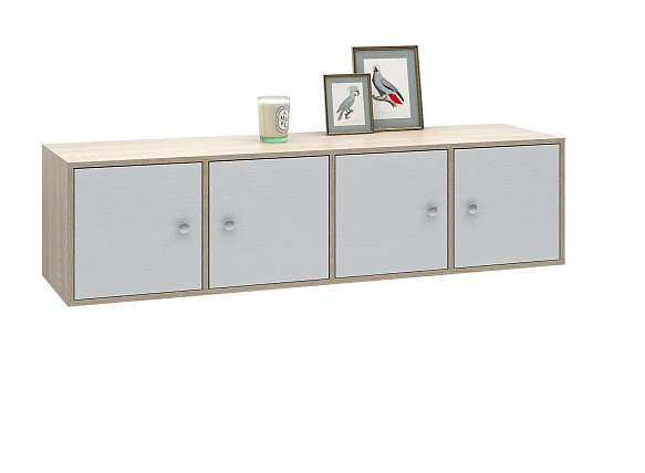 Полка Прайм-41-2 - дуб сонома / белый