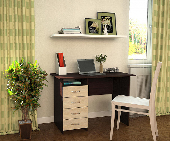 Стол письменный Милан - венге / дуб молочный