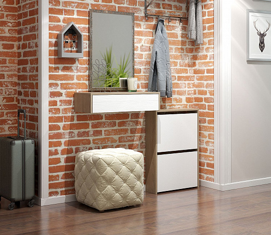 Тумба подвесная Уно-47 - дуб сонома / белый