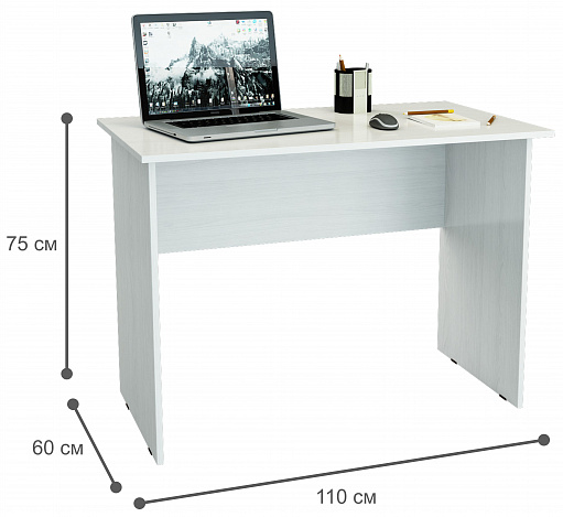 Стол письменный Милан-5 - белый