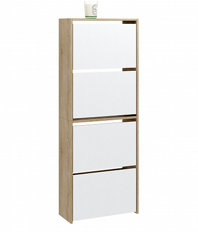 Обувница Витто-28 - дуб сонома / белый