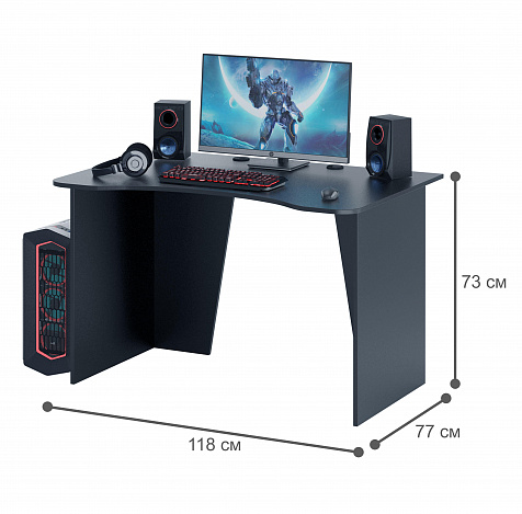 Стол игровой Интерплей-1 - черный / черный