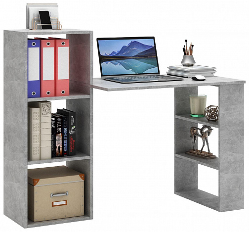 Стол-стеллаж Уно-10 - бетон