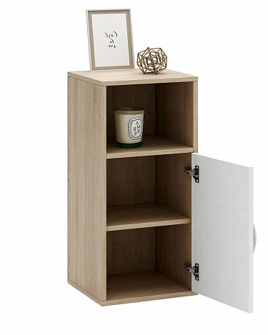 Тумба-Полка Уно-140 - дуб сонома / белый