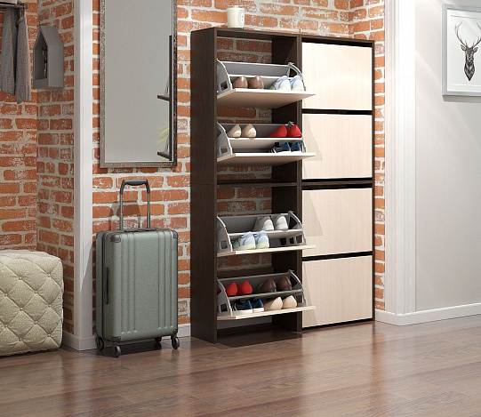 Обувница Витто-28 - венге / дуб молочный