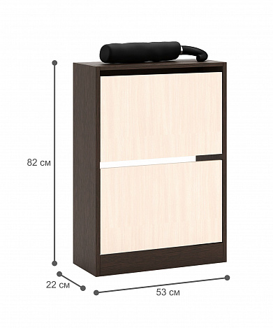 Обувница Уно-51 - венге / дуб молочный