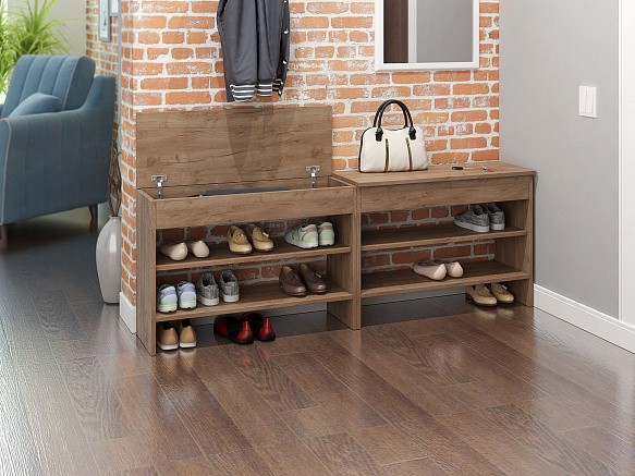 Обувница Уно-57 - дуб крафт табак