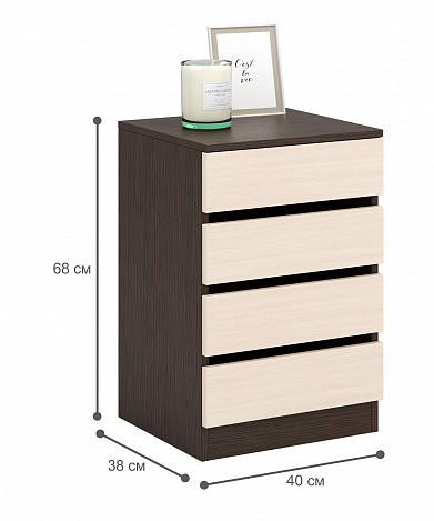 Тумба Триверо-7 - венге / дуб молочный