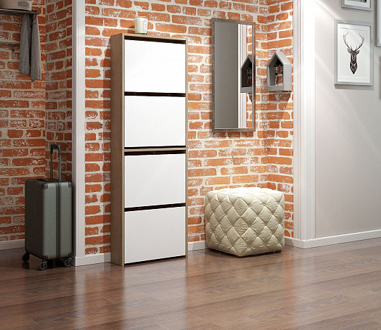 Обувница Витто-29 - дуб сонома / белый