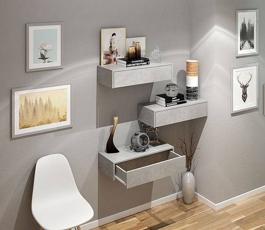 Тумба подвесная Уно-47 - бетон