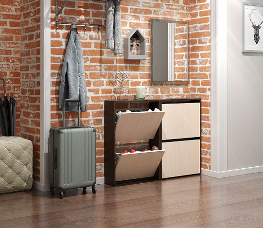 Обувница Витто-20 - венге / дуб молочный