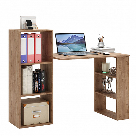 Стол-стеллаж Витто-27 - дуб крафт табак