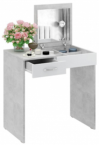 Туалетный столик Риано-01 - бетон / белый