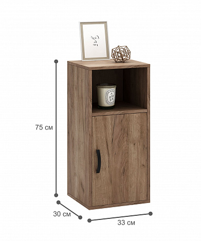 Тумба-Полка Уно-140 - дуб крафт табак