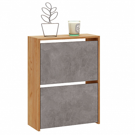 Обувница Витто-19 - дуб крафт золотой / бетон