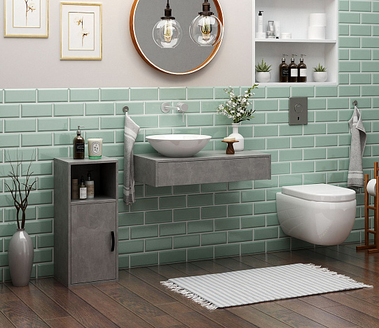 Тумба-Полка Уно-140 - бетон