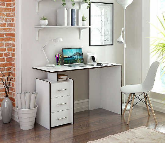 Стол письменный Слим-2 - белый