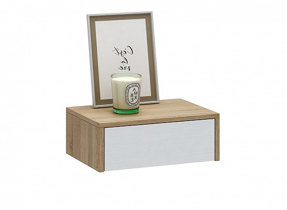 Тумба подвесная Уно-48 - дуб сонома / белый