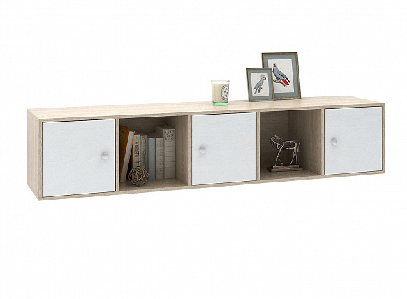 Полка Прайм-51-1 - дуб сонома / белый