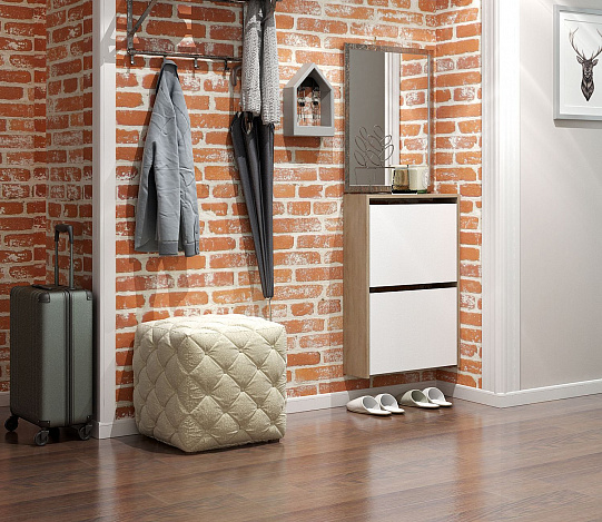 Обувница Витто-20 - дуб сонома / белый