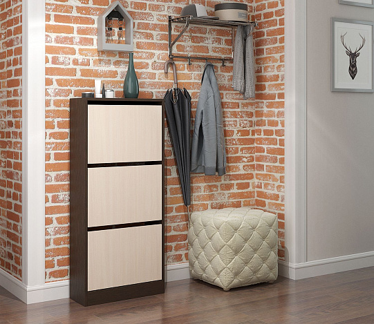 Обувница Уно-54 - венге / дуб молочный