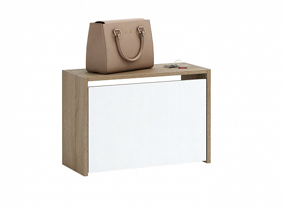 Обувница Уно-58 - дуб сонома / белый