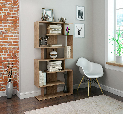 Стеллаж Зет-1 - дуб крафт табак