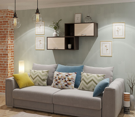 Тумба-Полка Уно-140 - венге / дуб молочный