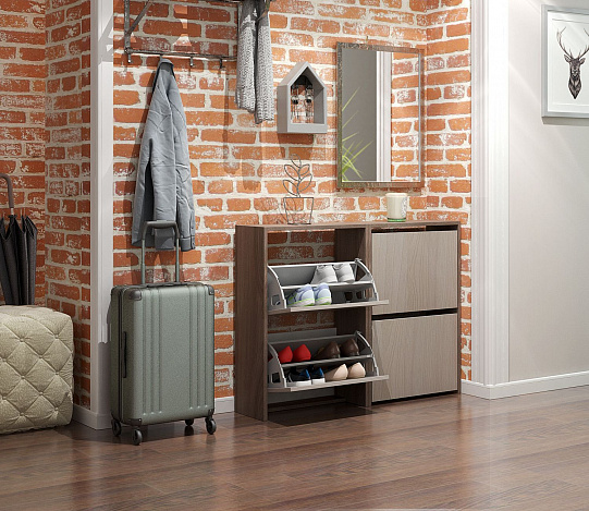 Обувница Витто-19 - ясень шимо темный / ясень шимо светлый