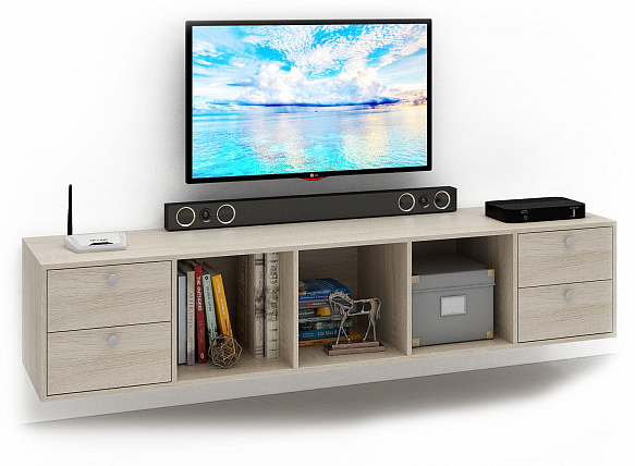 ТВ Тумба Прайм-51-8 подвесная / напольная - дуб сонома