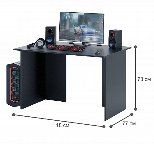 Стол игровой Интерплей-2 - черный / черный