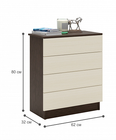 Комод Уно-29 - венге / дуб молочный