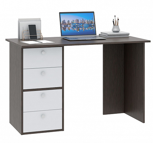 Компьютерный стол Прайм-41 - венге / белый