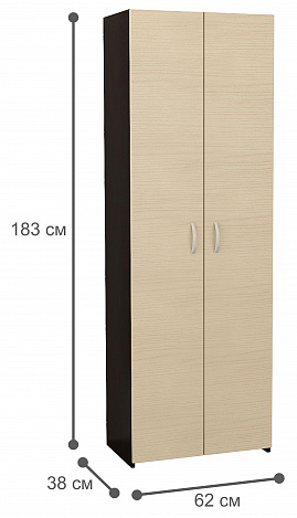 Распашной шкаф Уно-35 - венге / дуб молочный