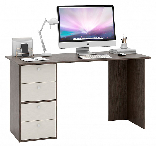 Письменный стол Прайм-55 - венге / дуб молочный