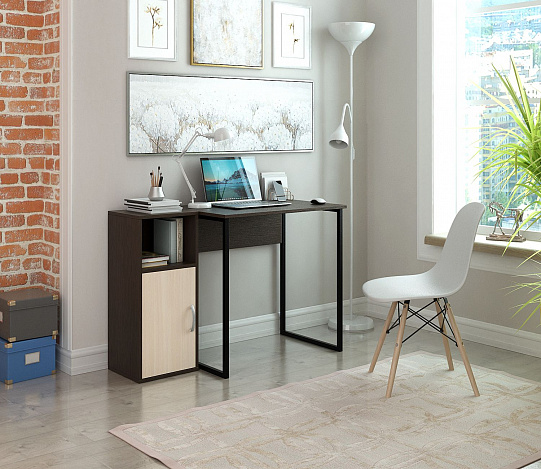 Тумба-Полка Уно-140 - венге / дуб молочный