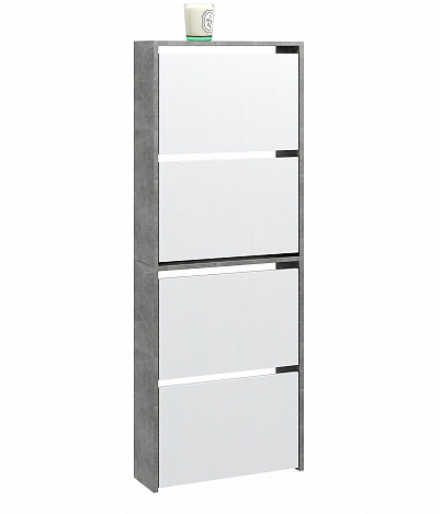 Обувница Витто-29 - бетон / белый