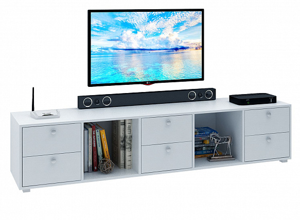 ТВ Тумба Прайм-51-7 подвесная / напольная - белый