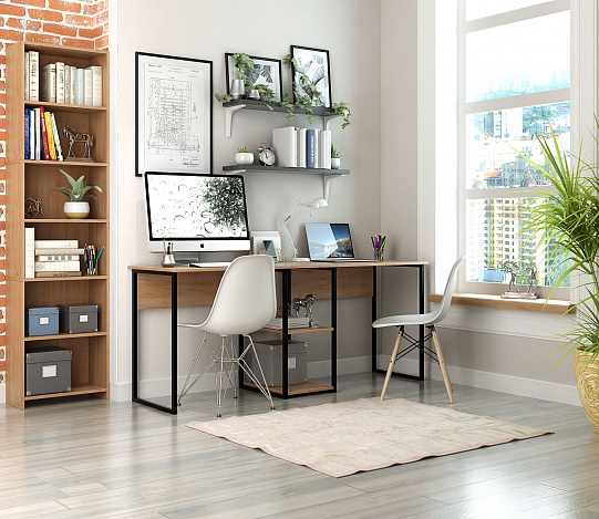 Стол письменный Витто-34 - дуб крафт золотой