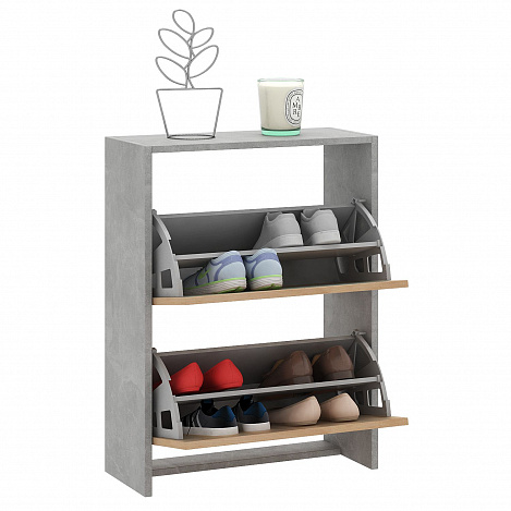 Обувница Витто-19 - бетон / дуб крафт золотой