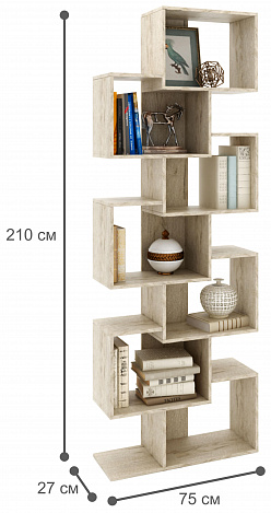 Стеллаж Зет-4 - дуб крафт