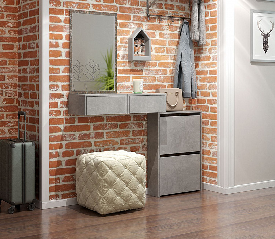 Тумба подвесная Уно-48 - бетон