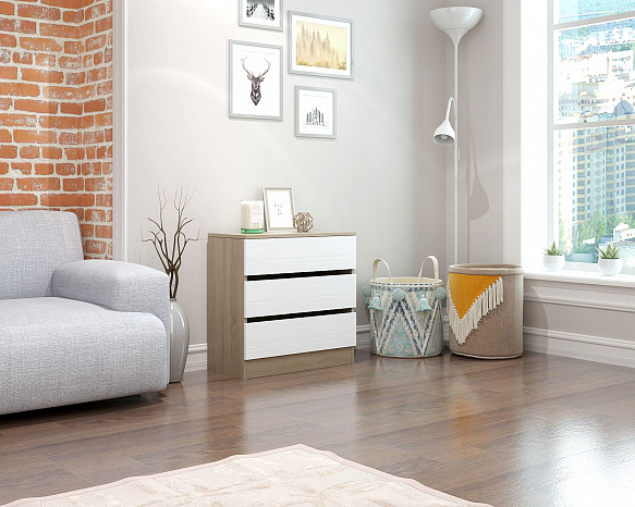 Комод Триверо-20 - дуб сонома / белый